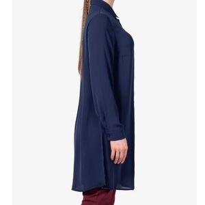 GRACE ELEMENTS evening blue navy tunic blouse  dress Size medium